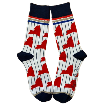 New York Shapes in Pinstripes Men's Socks