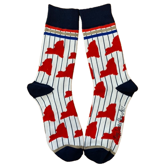 New York Shapes in Pinstripes Men's Socks