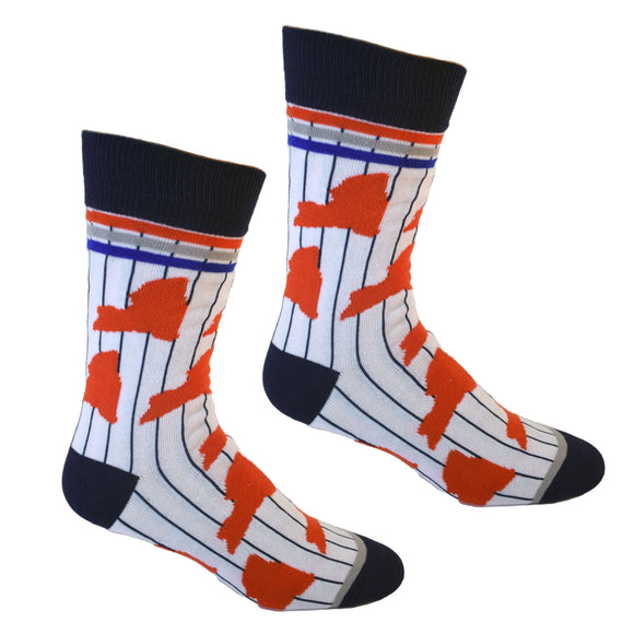 New York Shapes in Pinstripes Men's Socks