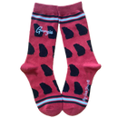 Georgia Shapes in Black and Red Women's Socks-1