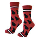 Georgia Shapes in Black and Red Women's Socks-3