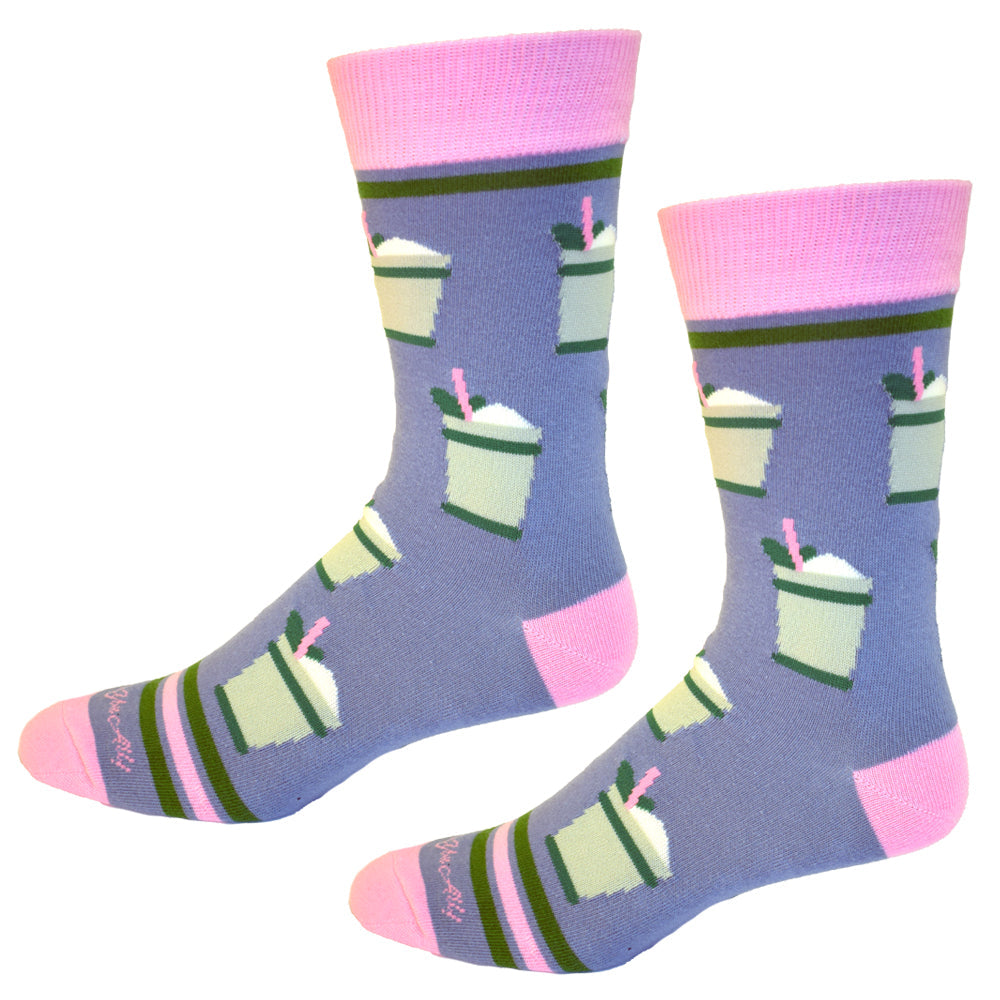 Mint Julep Cups in Blue Men's Socks