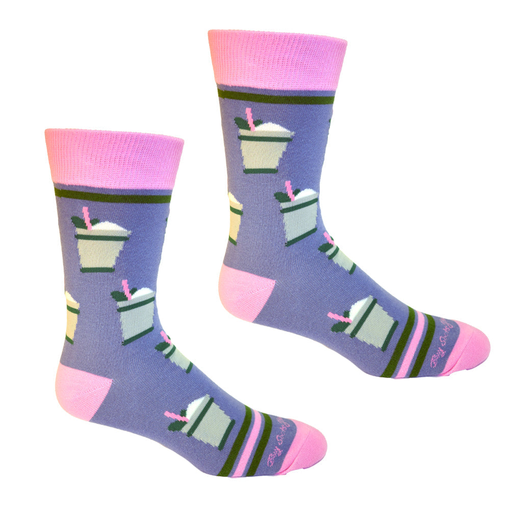 Mint Julep Cups in Blue Men's Socks