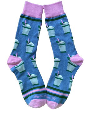 Mint Julep Cups in Blue Men's Socks