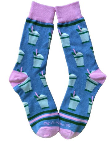 Mint Julep Cups in Blue Men's Socks