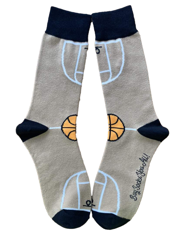 Basketball Court Men's Sock