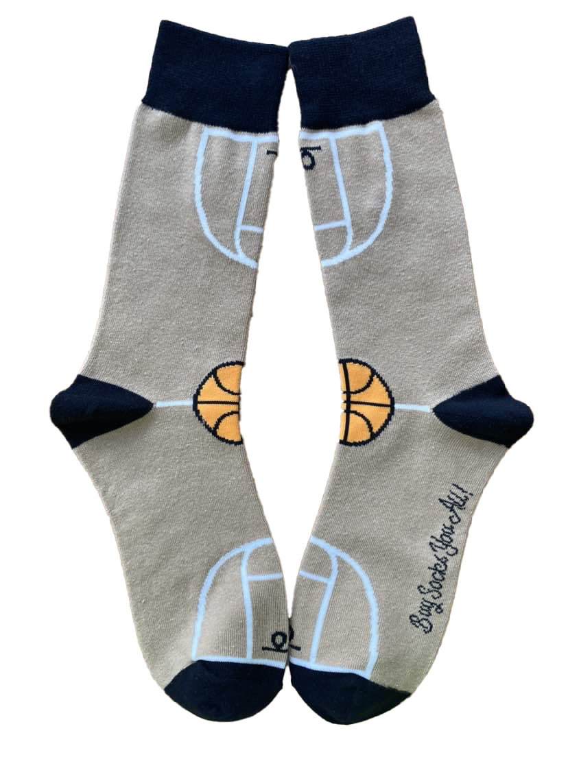 Basketball Court Men's Sock
