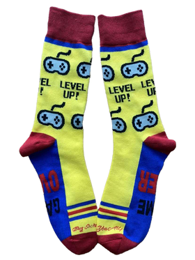 Level Up Video Game Men's Socks