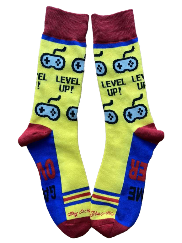 Level Up Video Game Men's Socks