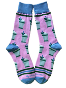 Mint Julep Cups in Pink Men's Socks-1
