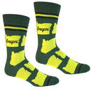 Oregon Shapes in Green and Yellow Men's Socks-3