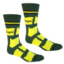 Oregon Shapes in Green and Yellow Men's Socks-2