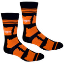 Oregon Shapes in Orange and Black Men's Socks-2
