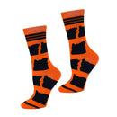 Oregon Shapes in Orange and Black Women's Socks-4
