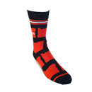 Oregon Shapes in Black and Red Men's Socks-3