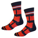 Oregon Shapes in Black and Red Men's Socks-4