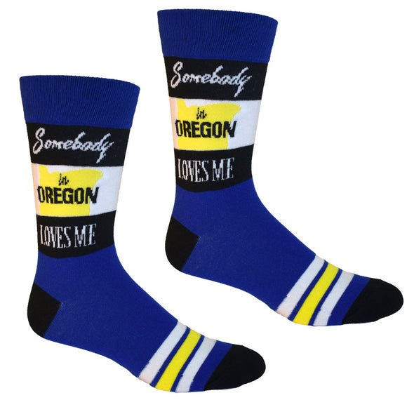 Somebody in Oregon Loves Me Men's Socks