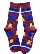 Pennsylvania Shapes and Liberty Bell Shapes Men's Socks-1