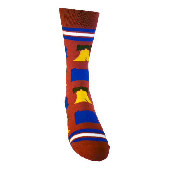 Pennsylvania Shapes and Liberty Bell Shapes Men's Socks