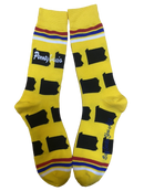 Pennsylvania Shapes in Yellow and Black Men's Socks-1