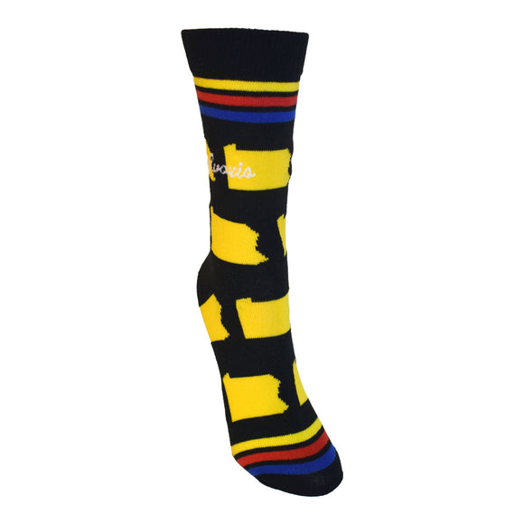 Pennsylvania Shapes in Yellow and Black Women's Socks