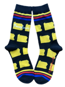 Pennsylvania Shapes in Yellow and Black Women's Socks-1