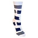 Pennsylvania Shapes in Blue and White Women's Sock-3