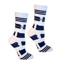 Pennsylvania Shapes in Blue and White Women's Sock-2
