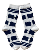 Pennsylvania Shapes in Blue and White Women's Sock-1