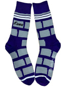 Kansas State Shapes in Purple and Grey Mens Socks-1