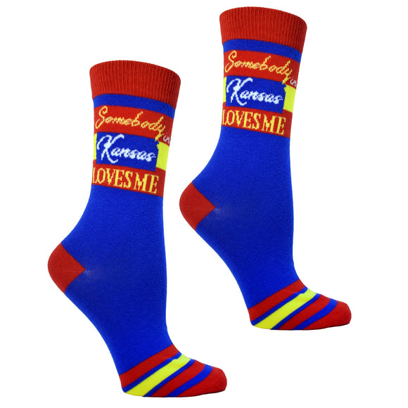 Somebody in Kansas Loves Me Womens Socks