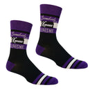 Somebody in Kansas Loves Me in Purple and Black Mens Socks-2