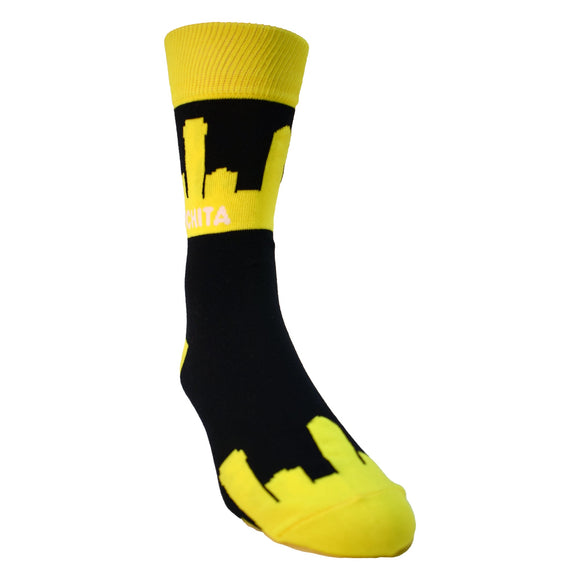 Wichita City Skyline Mens Socks
