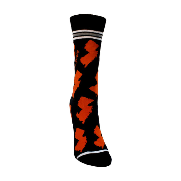 New Jersey Shapes in Red and Black Womens Socks