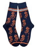 New Jersey Shapes in Black and Tiger Stripes Mens Socks-1
