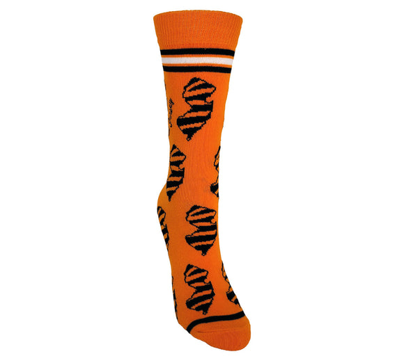 New Jersey Shapes in Orange and Tiger Stripes Womens Socks