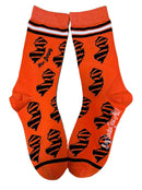New Jersey Shapes in Orange and Tiger Stripes Womens Socks-1