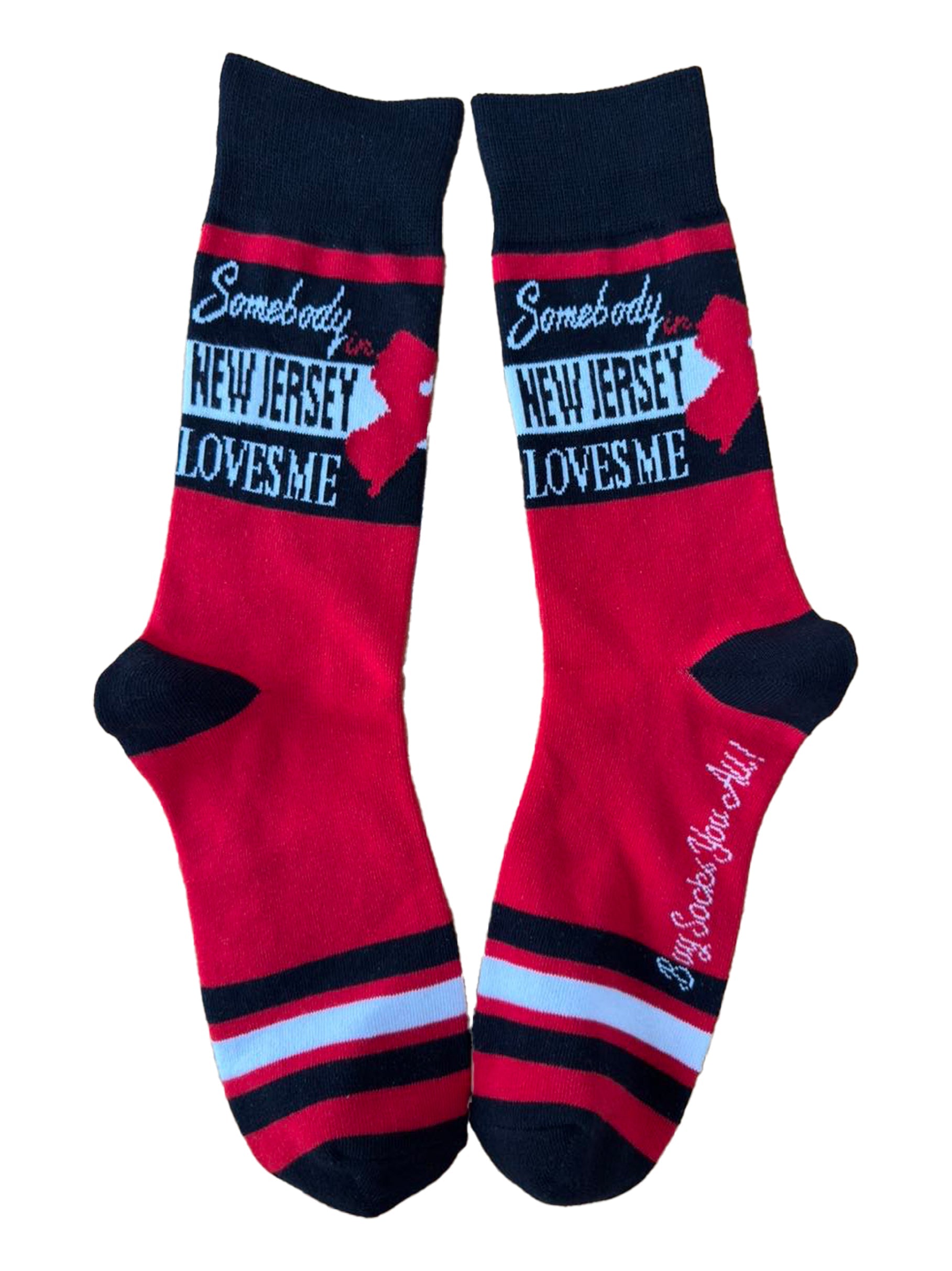 Somebody in New Jersey Loves Me Mens Socks