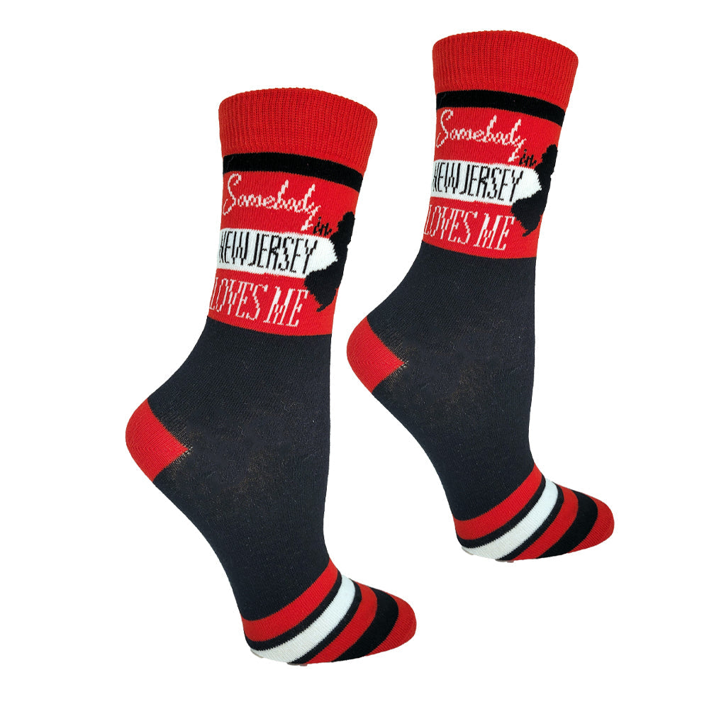 Somebody in New Jersey Loves Me Womens Socks
