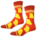 Missouri State Shapes in Red and Yellow Mens Socks-3