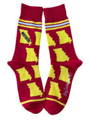 Missouri State Shapes in Red and Yellow Mens Socks-1
