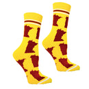 Minnesota Shapes in Maroon and Gold Womens Socks-2