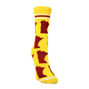 Minnesota Shapes in Maroon and Gold Womens Socks-4