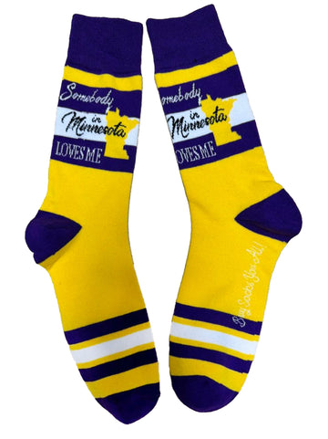 Somebody in Minnesota Loves Me Mens Socks