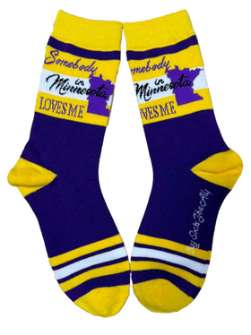 Somebody in Minnesota Loves Me Womens Socks