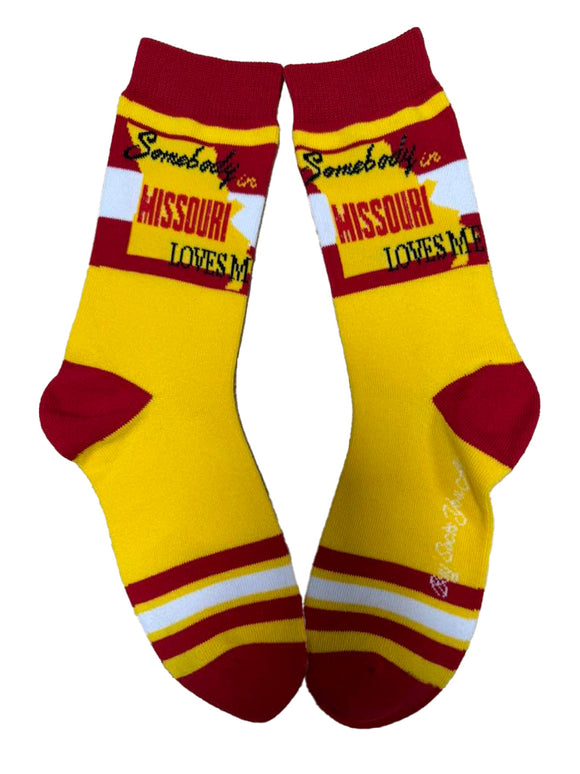 Somebody in Missouri Loves Me Womens Socks