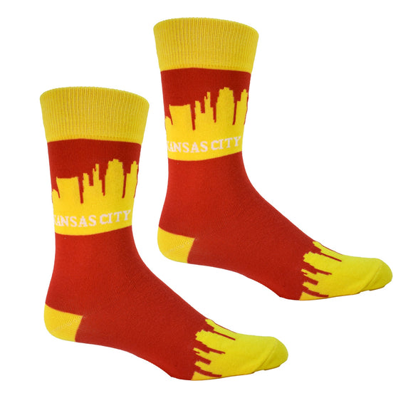 Kansas City Skyline Mens Socks