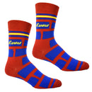 Kansas Shapes in Red and Blue Mens Socks-2