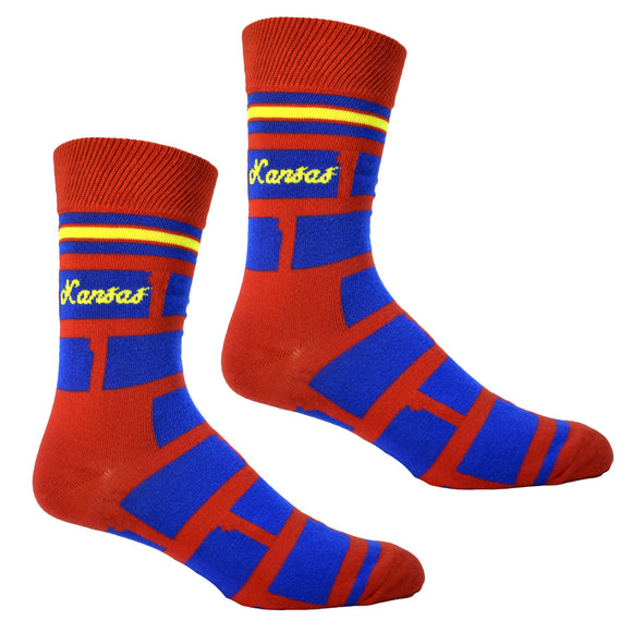 Kansas Shapes in Red and Blue Mens Socks