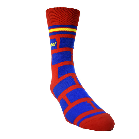Kansas Shapes in Red and Blue Mens Socks